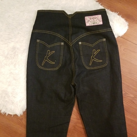 Kustomville High Rise Waisted Jeans Rockabilly 8 - Picture 5 of 8